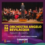 Camaiore Estate: domani l’Orchestra Angelo Bevilacqua con ‘Appunti di cinema’